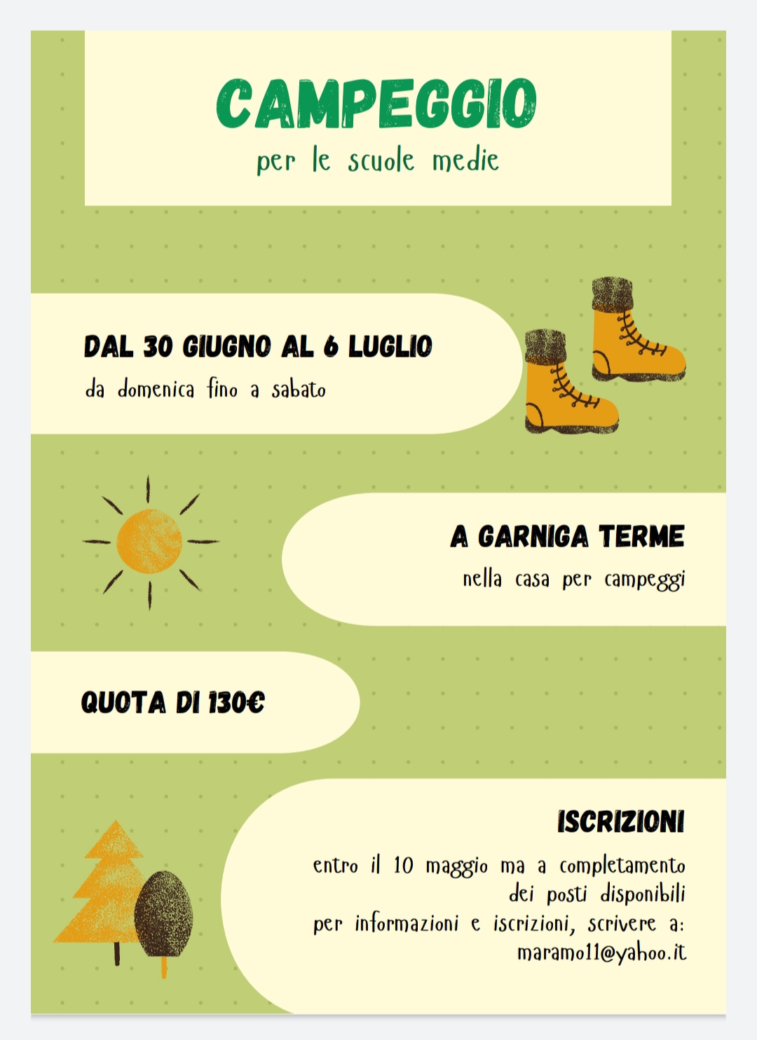 Campeggio Medie a Garniga